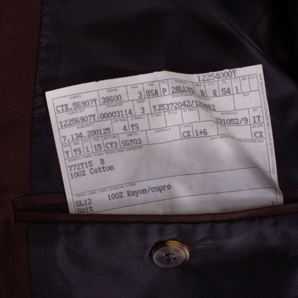 YVES SAINT LAURENT RIVE GAUCHE Brown Cotton Wide Lapel Sports Coat - Picture 9 of 9